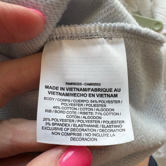 NIKE Sweatshirt Womens Size XS Blue Dri Fit Cropped Sleeve Y2K 90s White Swoosh - Picture 9 of 12